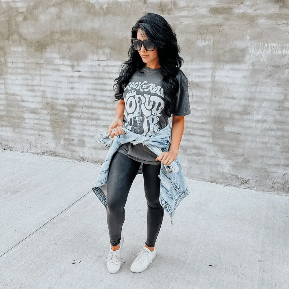 Rock n' Roll World Tour Tee MinimalistDesign