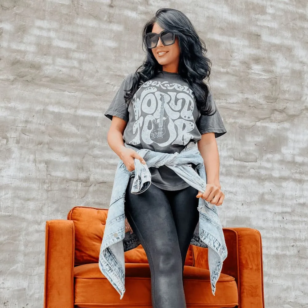 GentleWashResistance short sleeved Rock n' Roll World Tour Tee