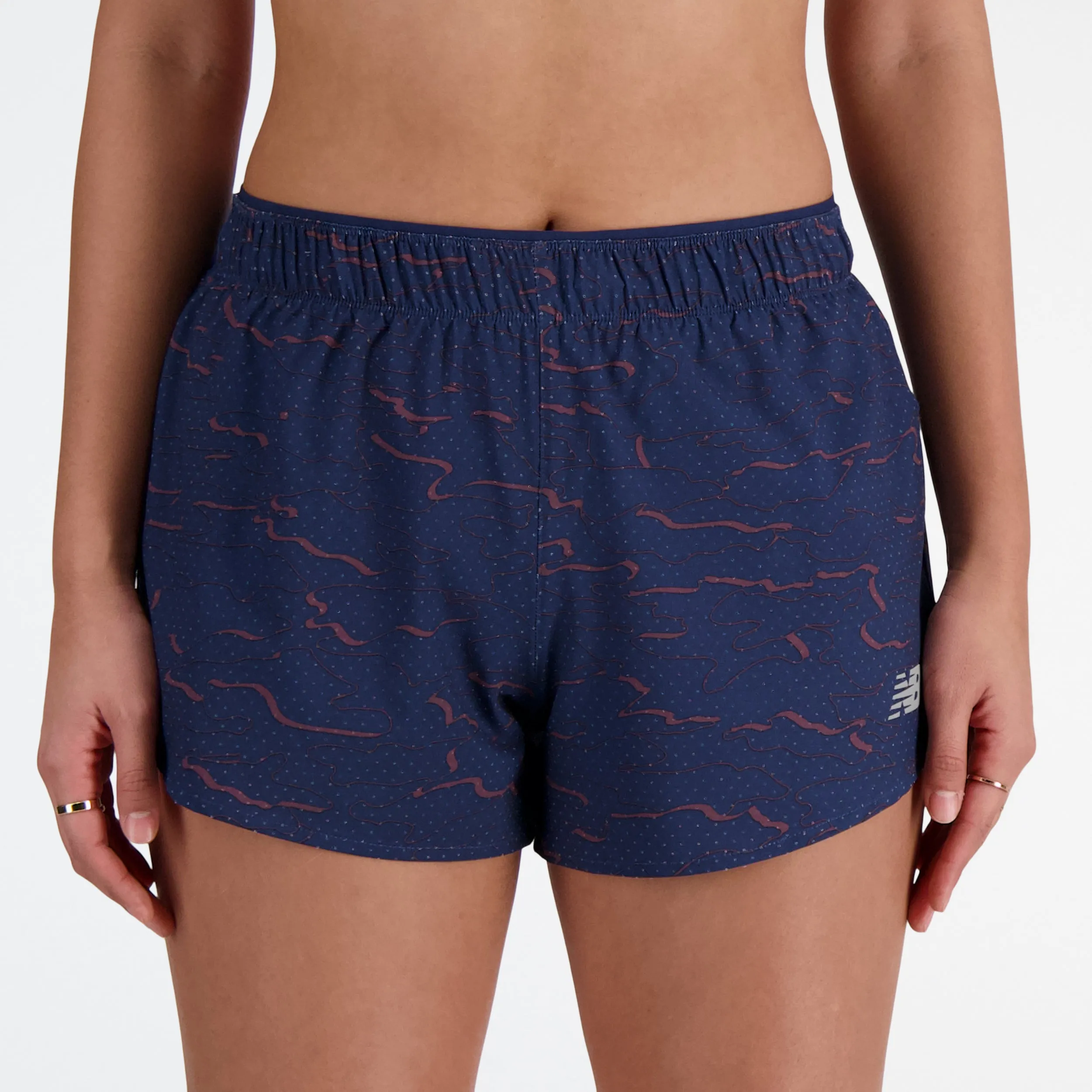Women??s RC Printed Short 3?? (NML - Navy/Multi) Flash Look