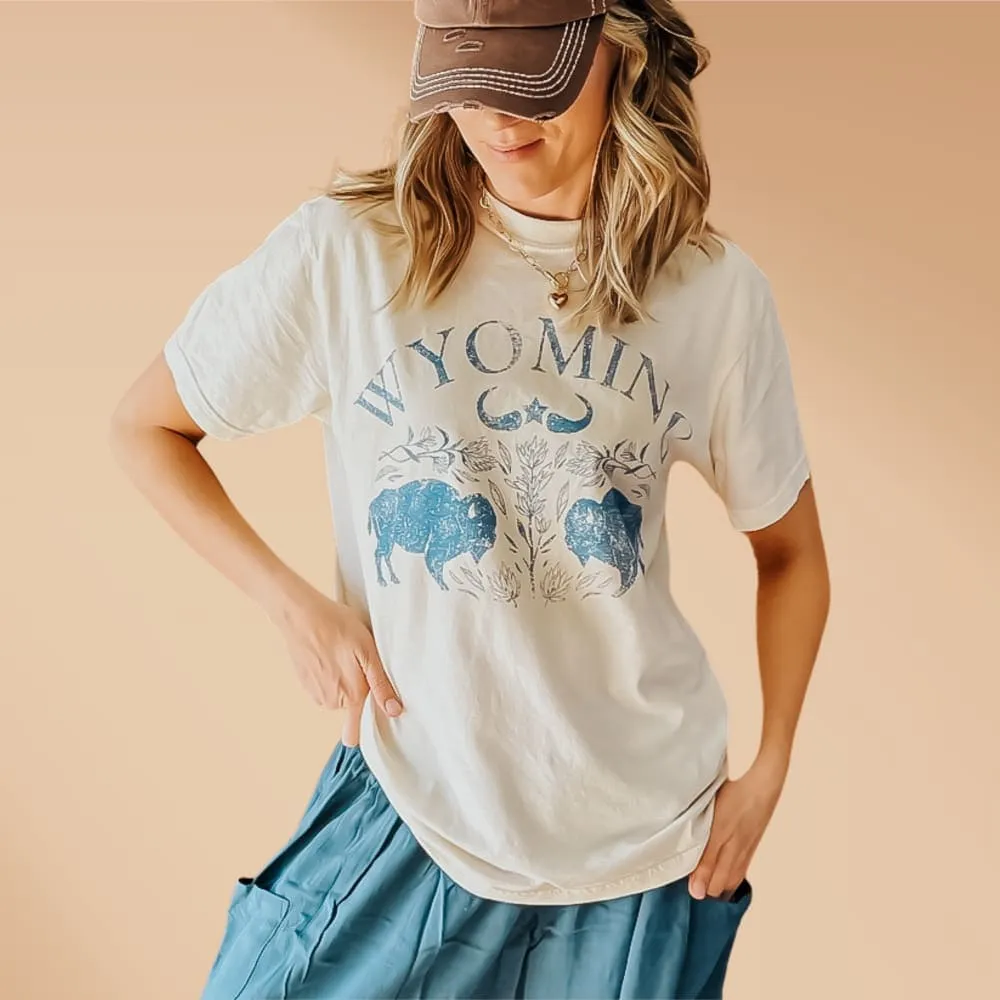 Multi Directional Stretch Stylish Layer Look Wyoming Tee
