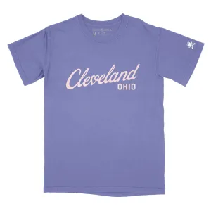 Unisex Fit skinny but not tight Cleveland Heart Script - Mens/Unisex Crew T-Shirt