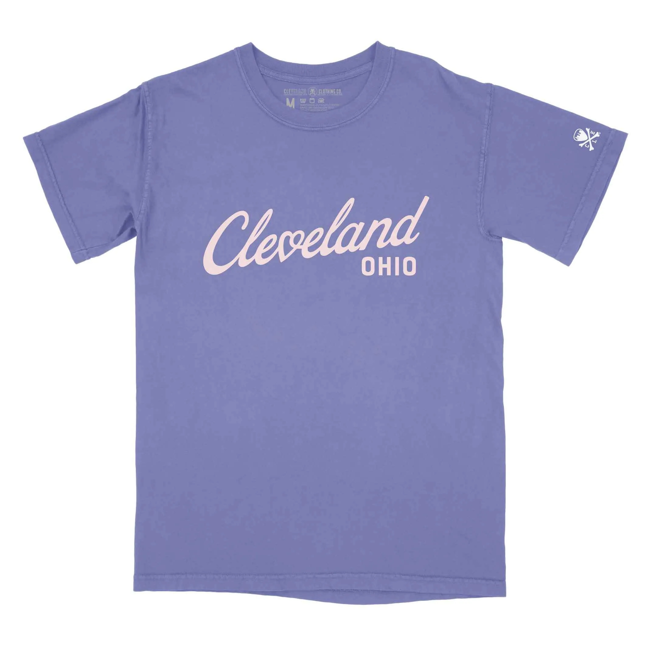 Cleveland Heart Script - Mens/Unisex Crew T-Shirt warm weather