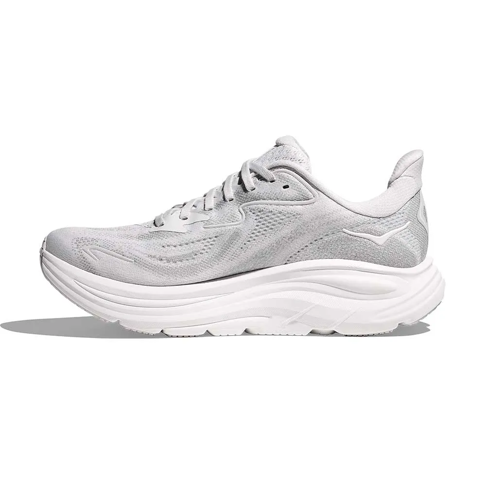 Breathable Mesh Panels sprinting Women's Clifton 10 Running Shoe - Cosmic Grey/Stardust - Wide (D)