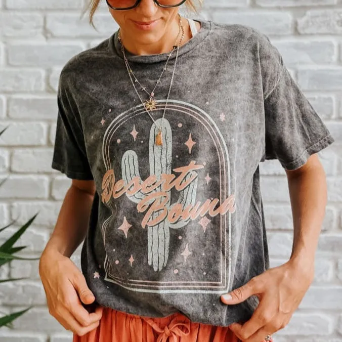 Casual Flex Fit casual top Desert Bound Mineral Wash Tee