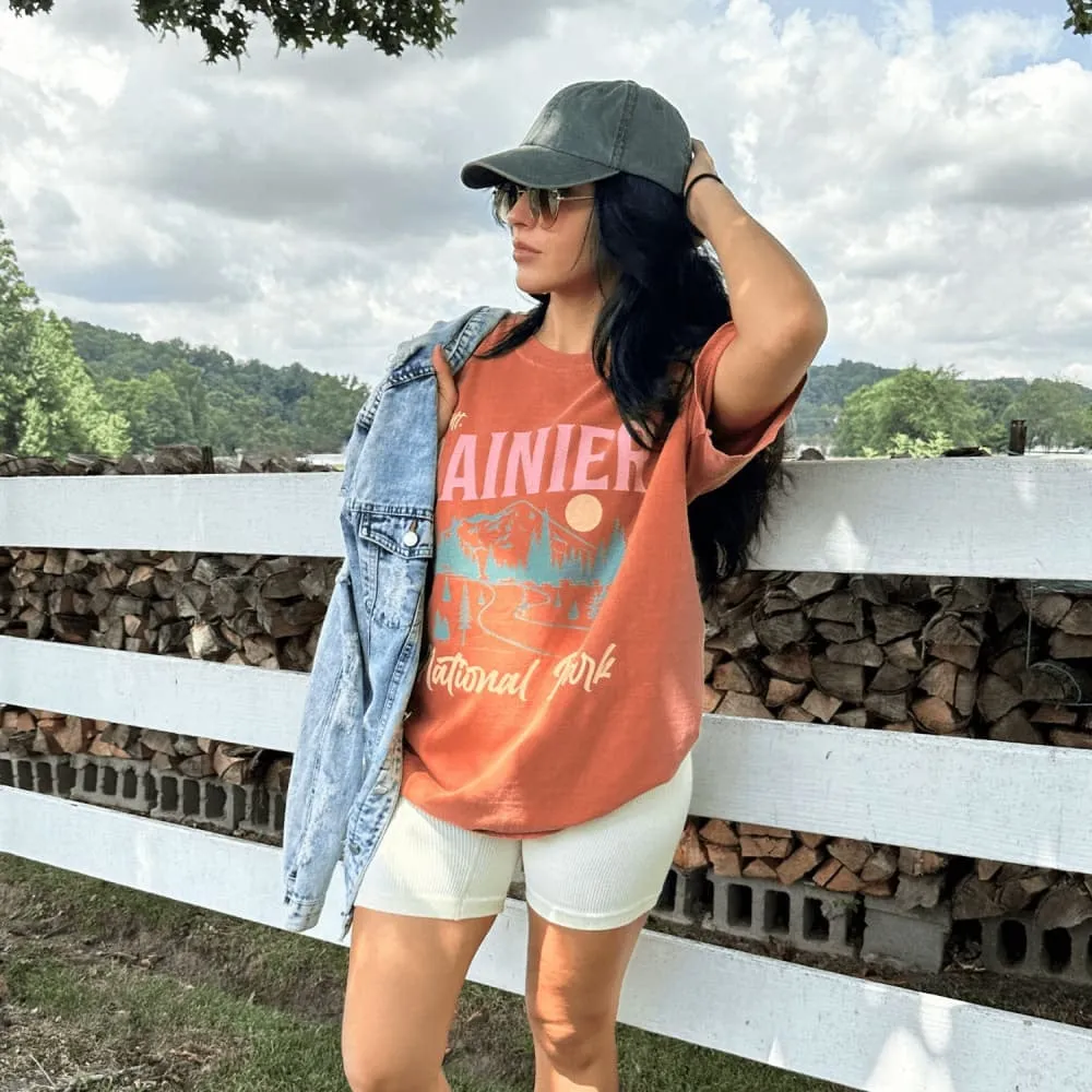 Stylish and Comfortable Comfy Stretch Fit Mt. Rainier National Park