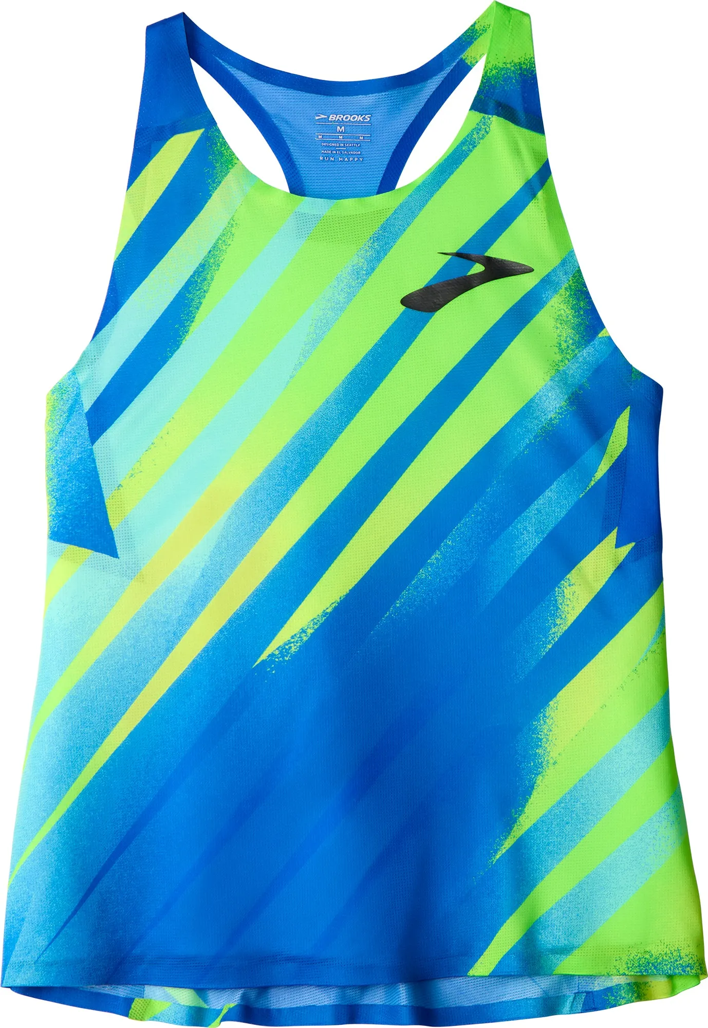 Brooks Elite Womens Running vest Tank Top - Blue Loose Fit Lightweight Weave