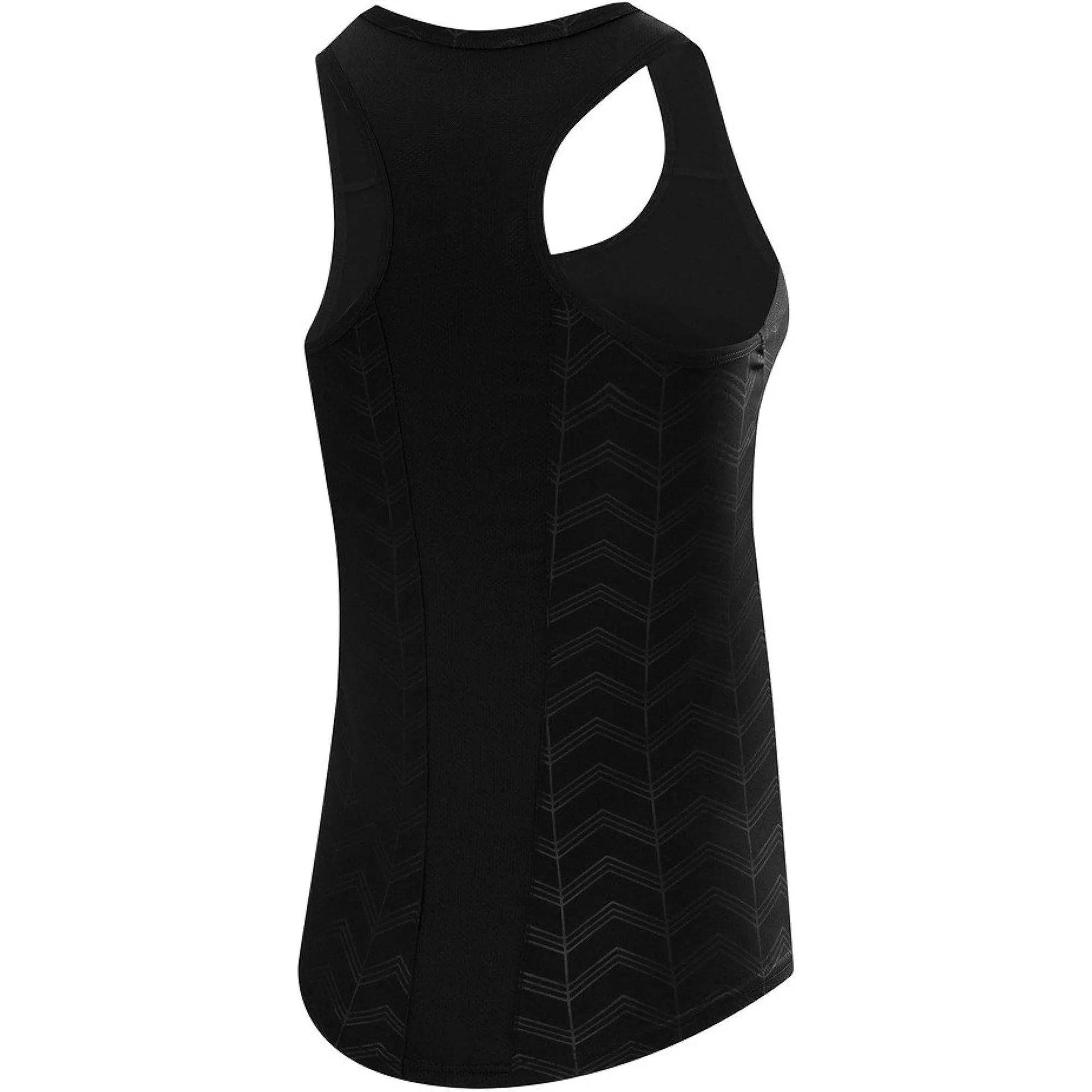 Storage TCA Impulse Printed Racerback Womens Running Vest Tank Top - Black