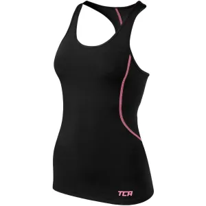 TCA Pro Performance Womens Running Vest Tank Top - Black Airflow Channel Design