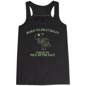 Interchangeable Style - modern Flowy Racerback Tank Top - Born to Dilly Dally