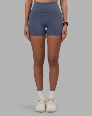 Fusion Ultra High-Rise 4" Short Pockets - Night Shadow Tall Fit Double Layer
