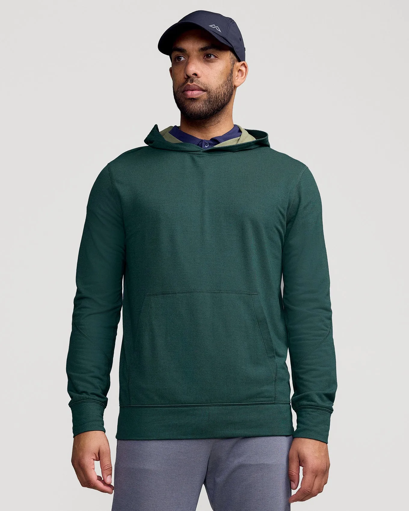 Comfortable fit Men??s Anytime Hoodie - Deep Lagoon Marle