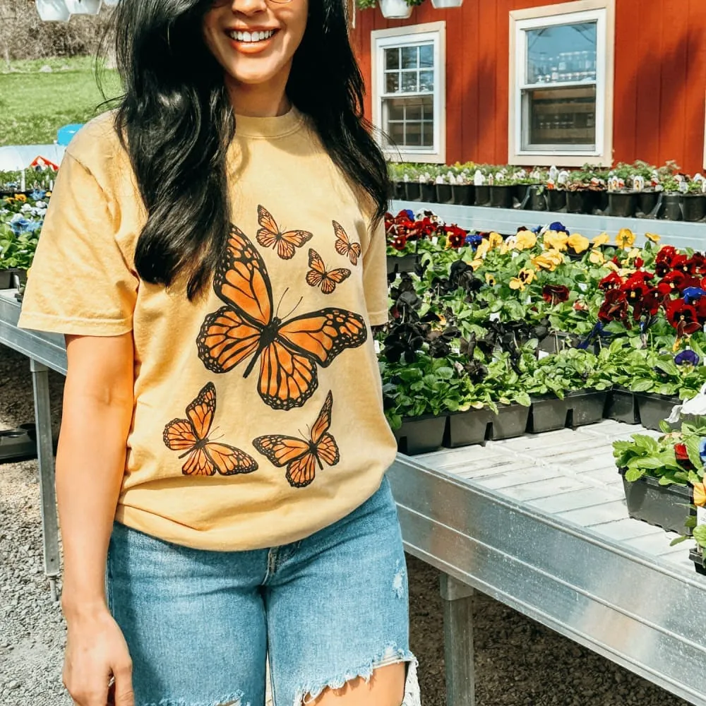 Butterflies Tee Collared Essential Piece
