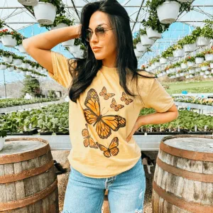 Butterflies Tee Eco friendly materials Tear Resistant