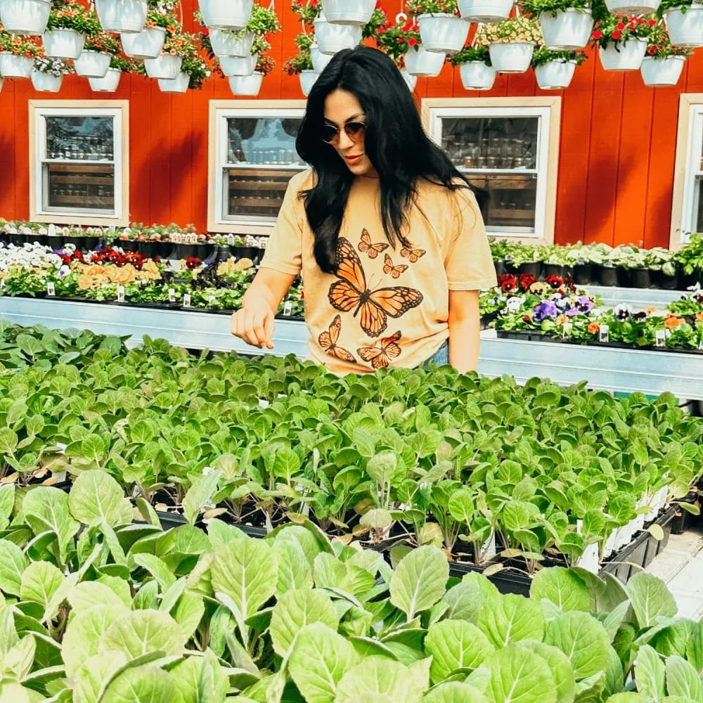 Butterflies Tee NeutralTonesCollection sporty and comfortable