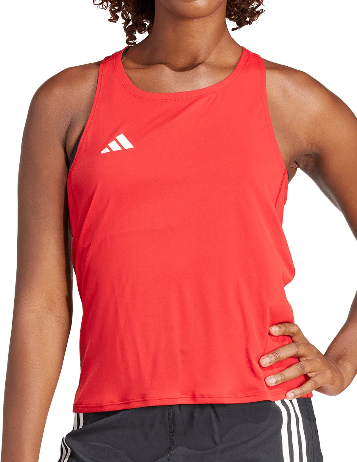 adidas Adizero Essentials Womens Running Vest Tank Top - Red dry environment Water Resistant