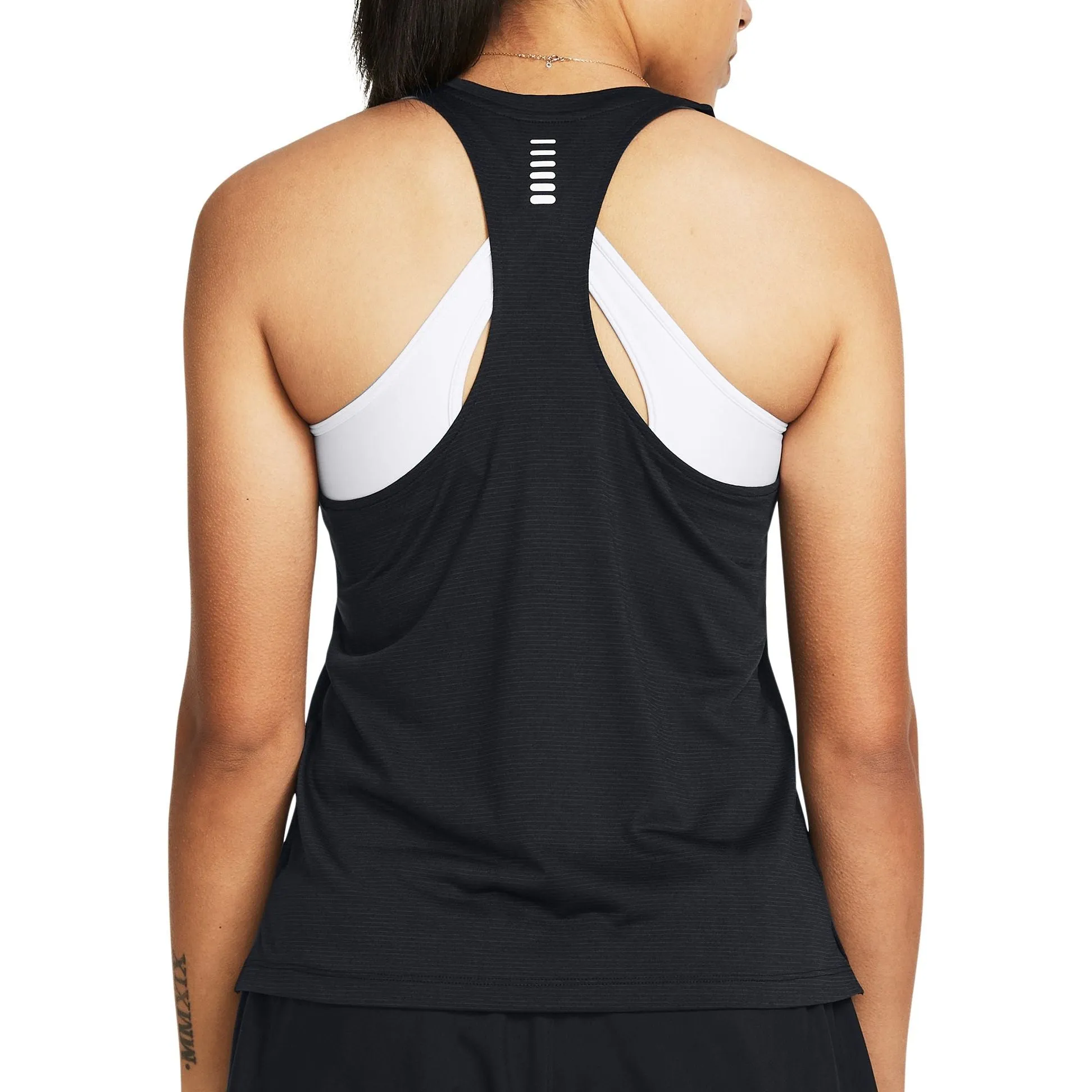 Under Armour Launch Womens Running Vest Tank Top - Black slow movement Dynamic Fit Design