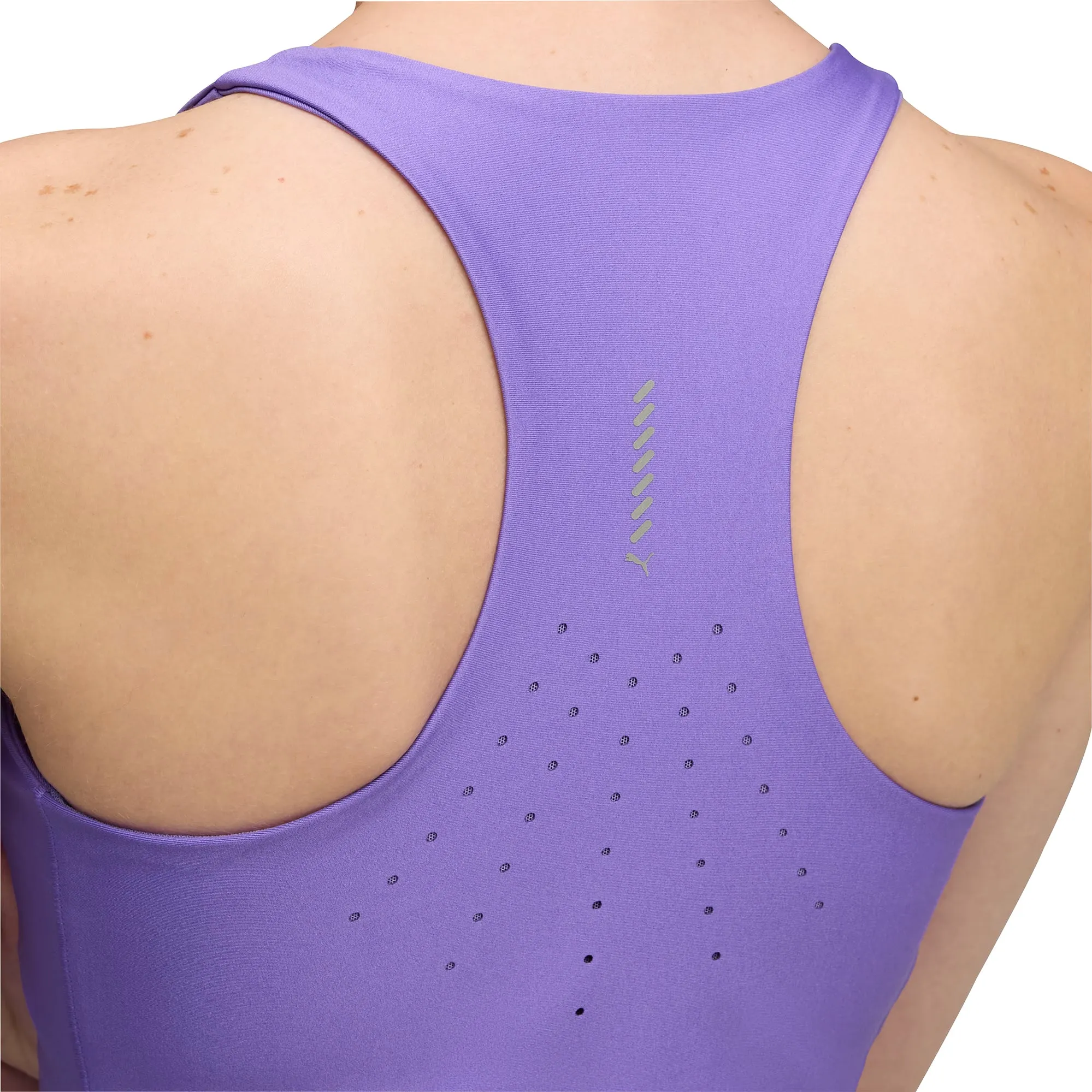 Versatile Styling Options Puma Raceday UltraForm Womens Running Crop Top - Purple