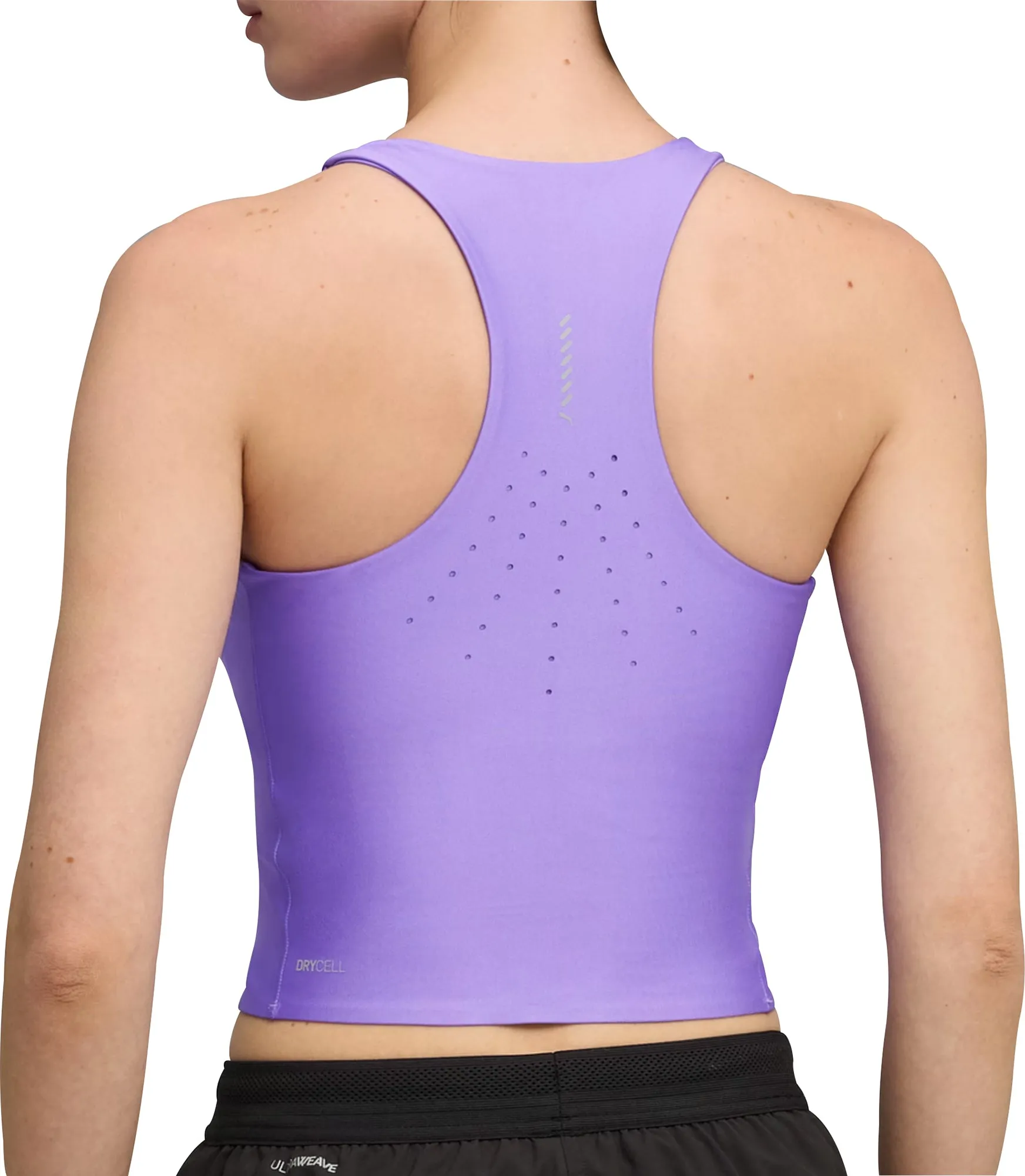 Enhanced Range Motion Puma Raceday UltraForm Womens Running Crop Top - Purple