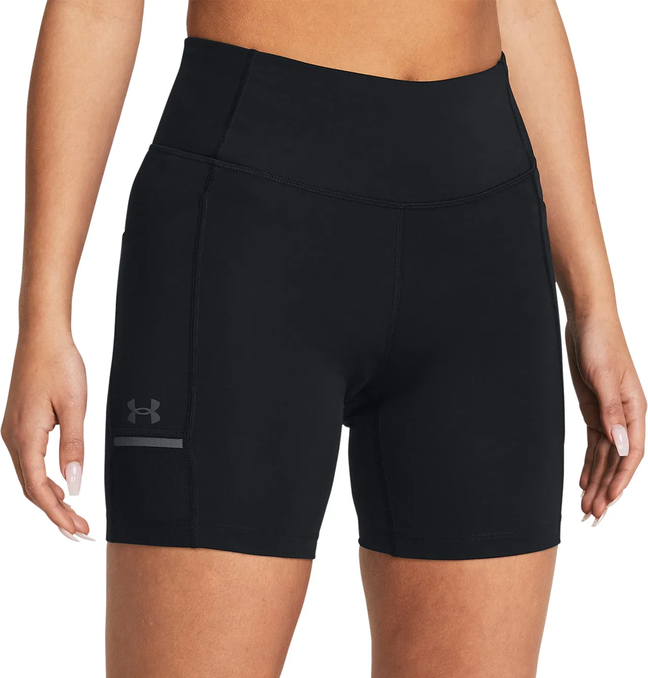 Under Armour Launch 6 Inch Womens Short Running Tights - Black Quick Wear DoubleLayeredKnees