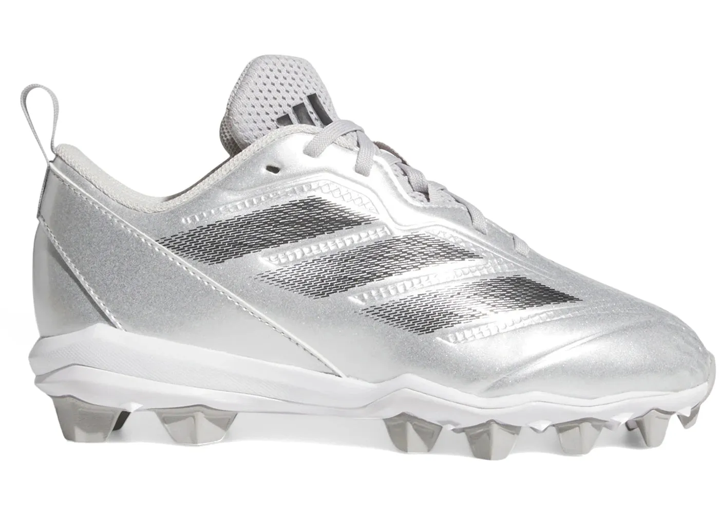Sustainable Choice Adjustable Lace System Adidas Adizero Instinct Md Silver Speed Silver Metallic Core Black Grey Two (Gs)