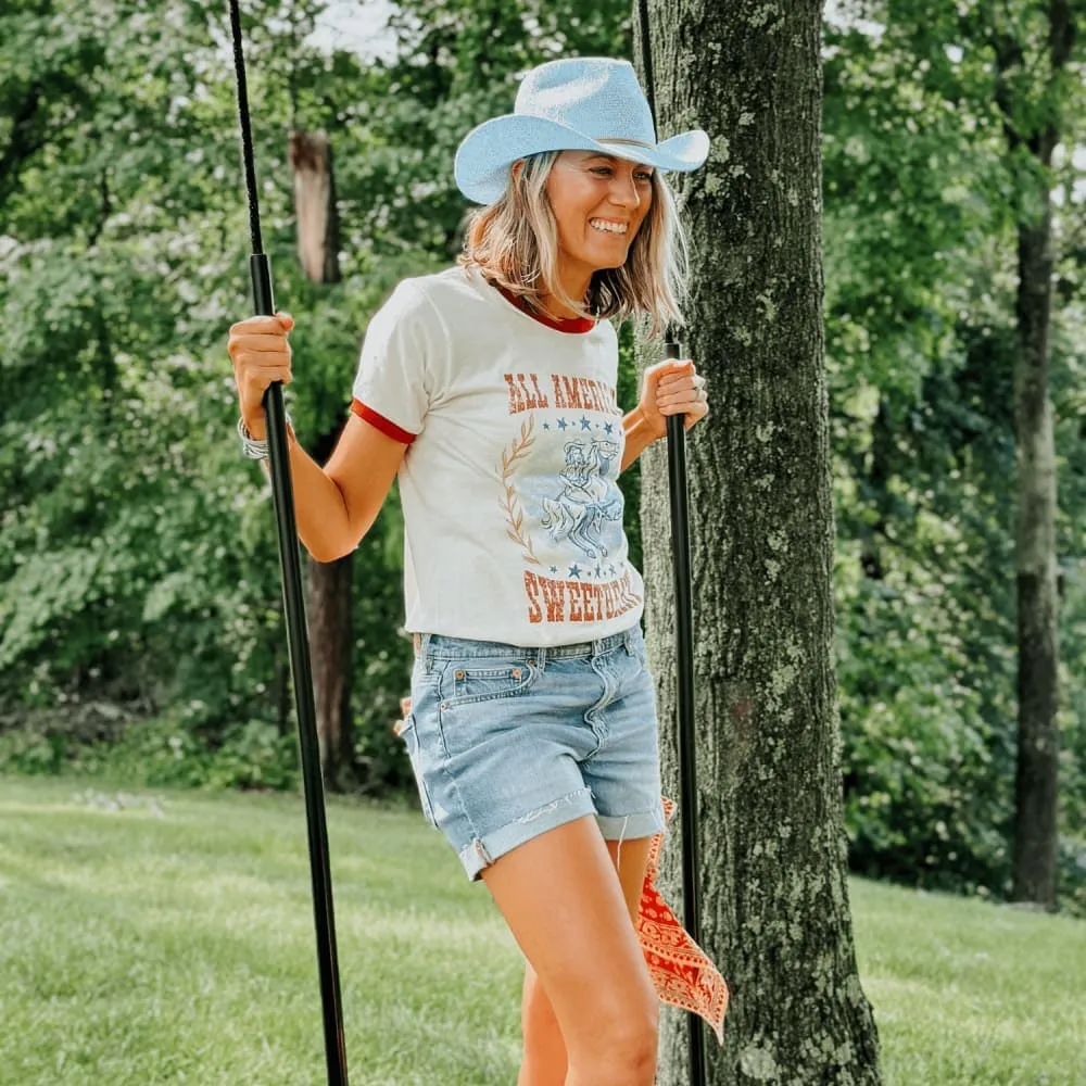 American Sweetheart Ringer Tee Layered Sleeve