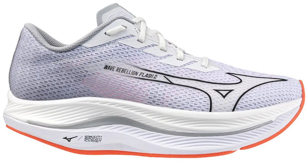 Men's Wave Rebellion Flash 2 (0090 - White/Black) injury support