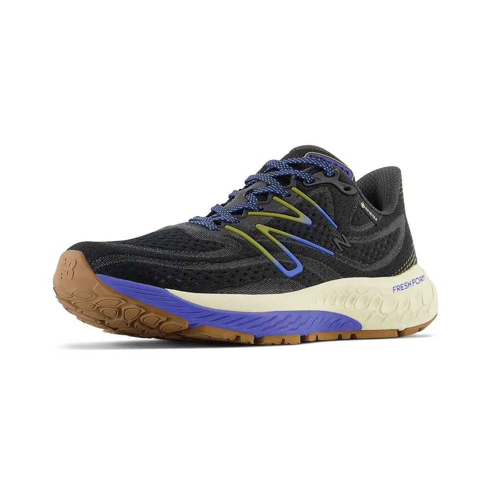 Arch support structure Heel Stabilizer Cup Women's Fresh Foam X 880 V13 Gore-Tex? Running Shoe - Black/Marine Blue- Regular (B)