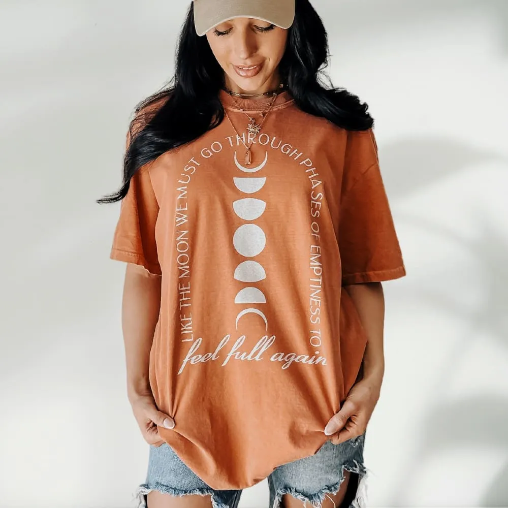 Phases of the Moon Tee Comfy Style Quick Dry Wear