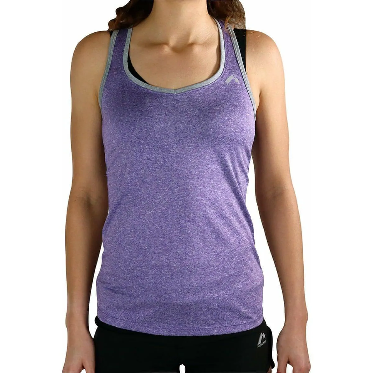 More Mile Marl Womens Training Vest - Purple Moisture Lock System