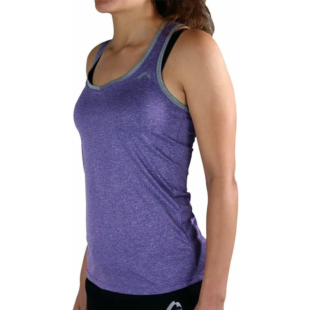 anti - leak Multi Panel More Mile Marl Womens Training Vest - Purple