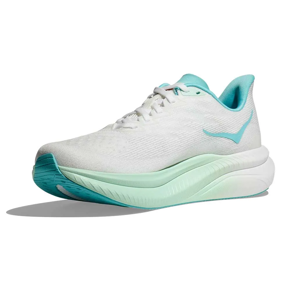 Bounce Reduction national - team - themed running gear Women's Mach 6 Running Shoe - Frost/Rose Gold - Regular (B)