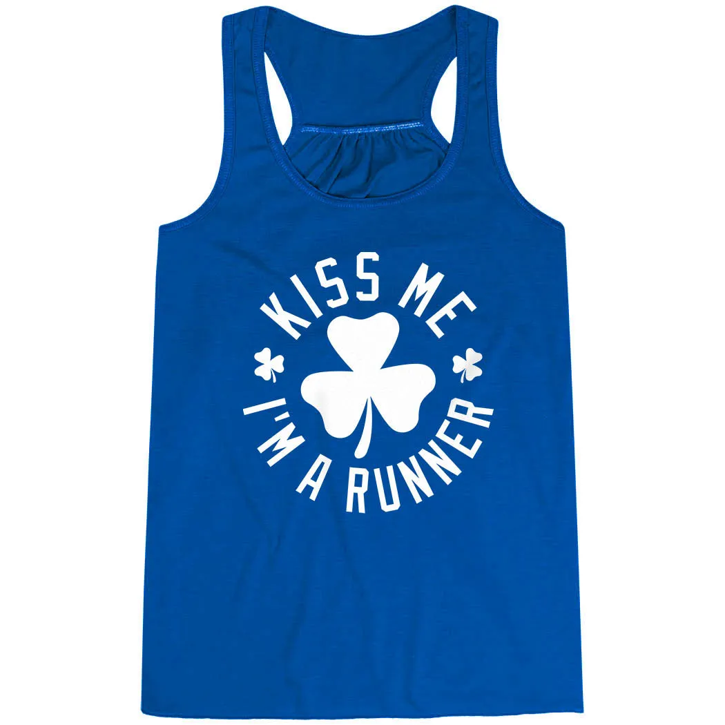 Stability - optimized outdated technology Running Flowy Racerback Tank Top - Kiss Me I am a Runner Shamrock