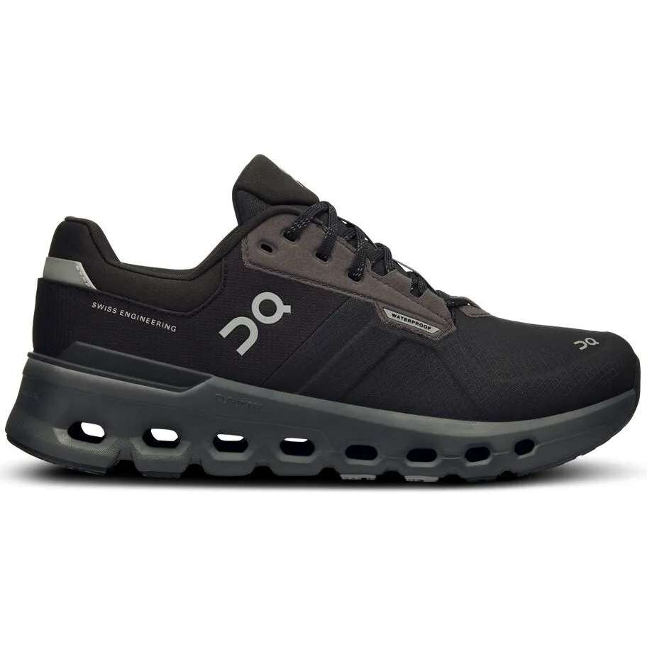 On Women's Cloudrunner 2 Waterproof Running Shoes Magnet / Black running in poorly - maintained tracks shoes running in a wellness retreat shoes