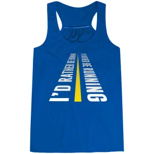 Museum - displayable Flowy Racerback Tank Top - I'd Rather Be Running