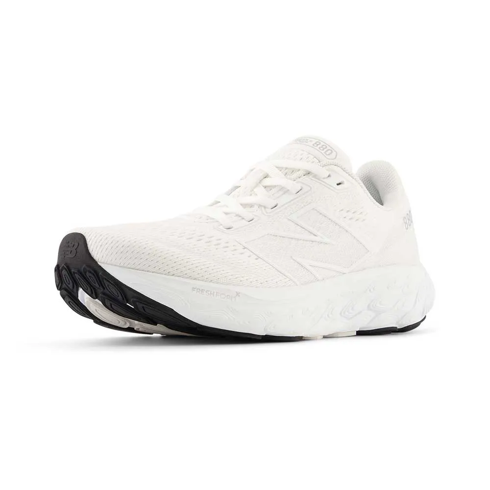 Women's Fresh Foam X 880v14 Running Shoes - White/Silver Metallic - Wide (D) Dynamic Energy Plate Function - rich