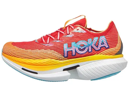 Hoka | Cielo X1 | Unisex | Cerise/Solar Flare Flex Grooves Pattern modern - style