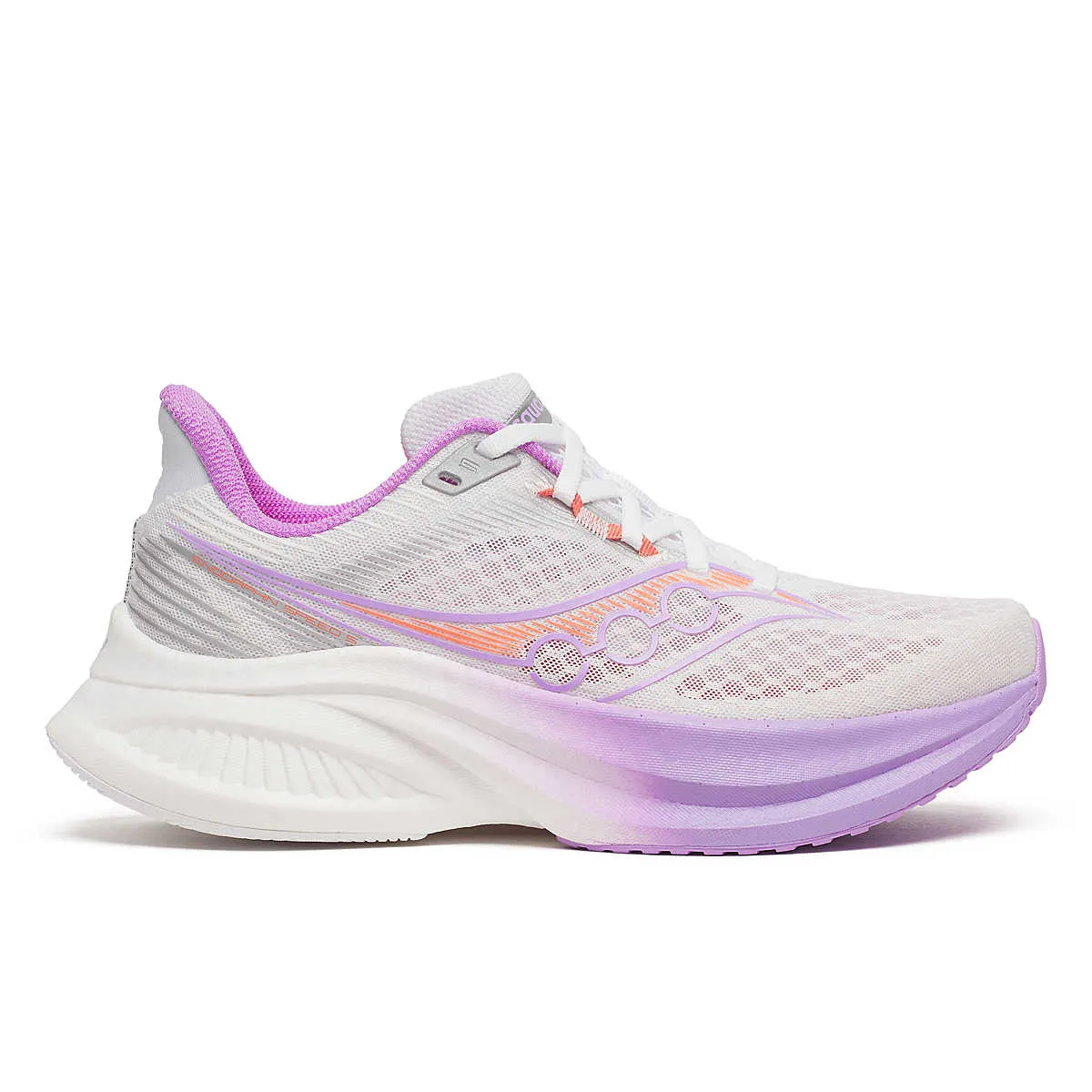 running shoes with traction pattern Saucony | Endorphin Speed 5 | Women's | White/Crocus