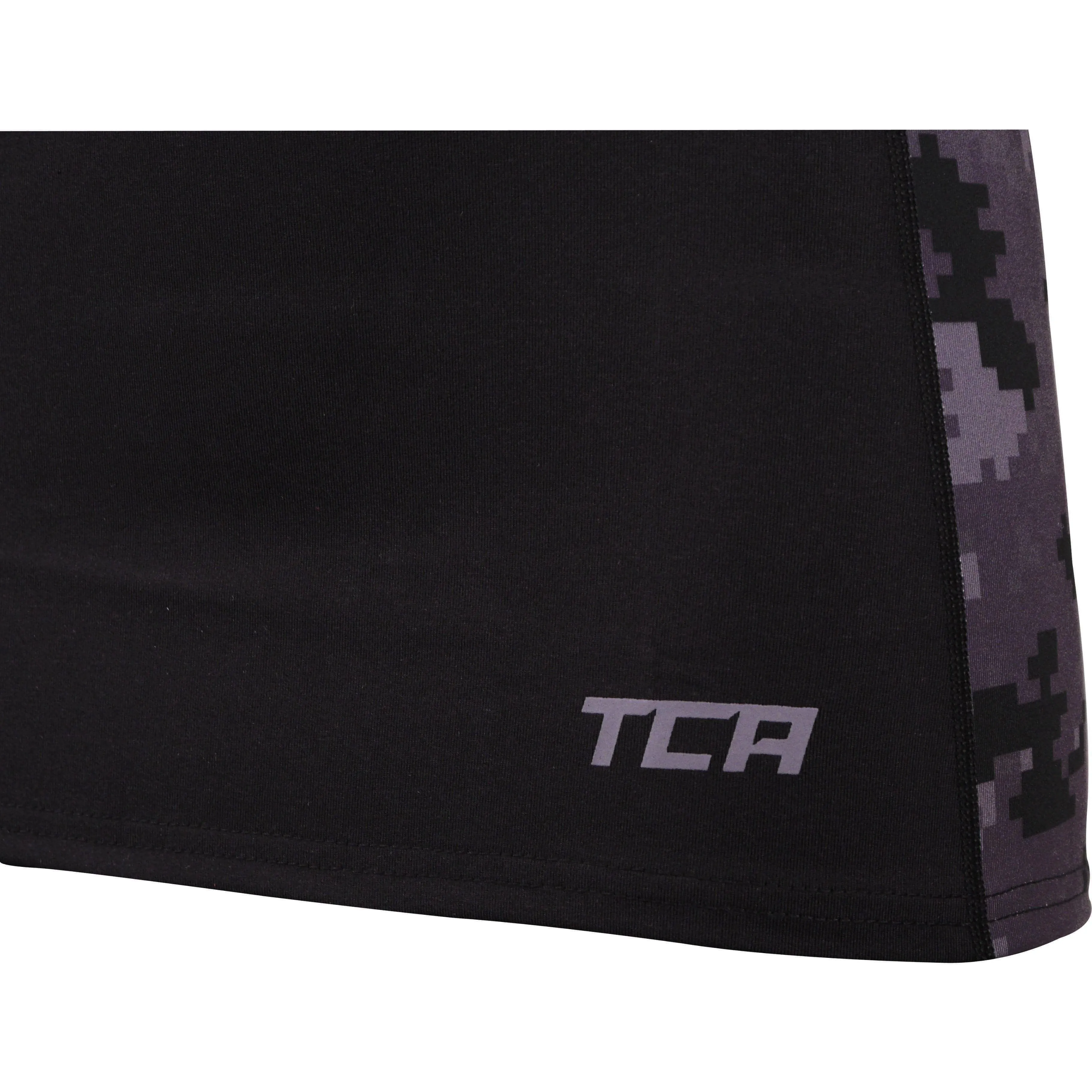 TCA Camo Print Womens Running Vest Tank Top - Black Silicome Grip