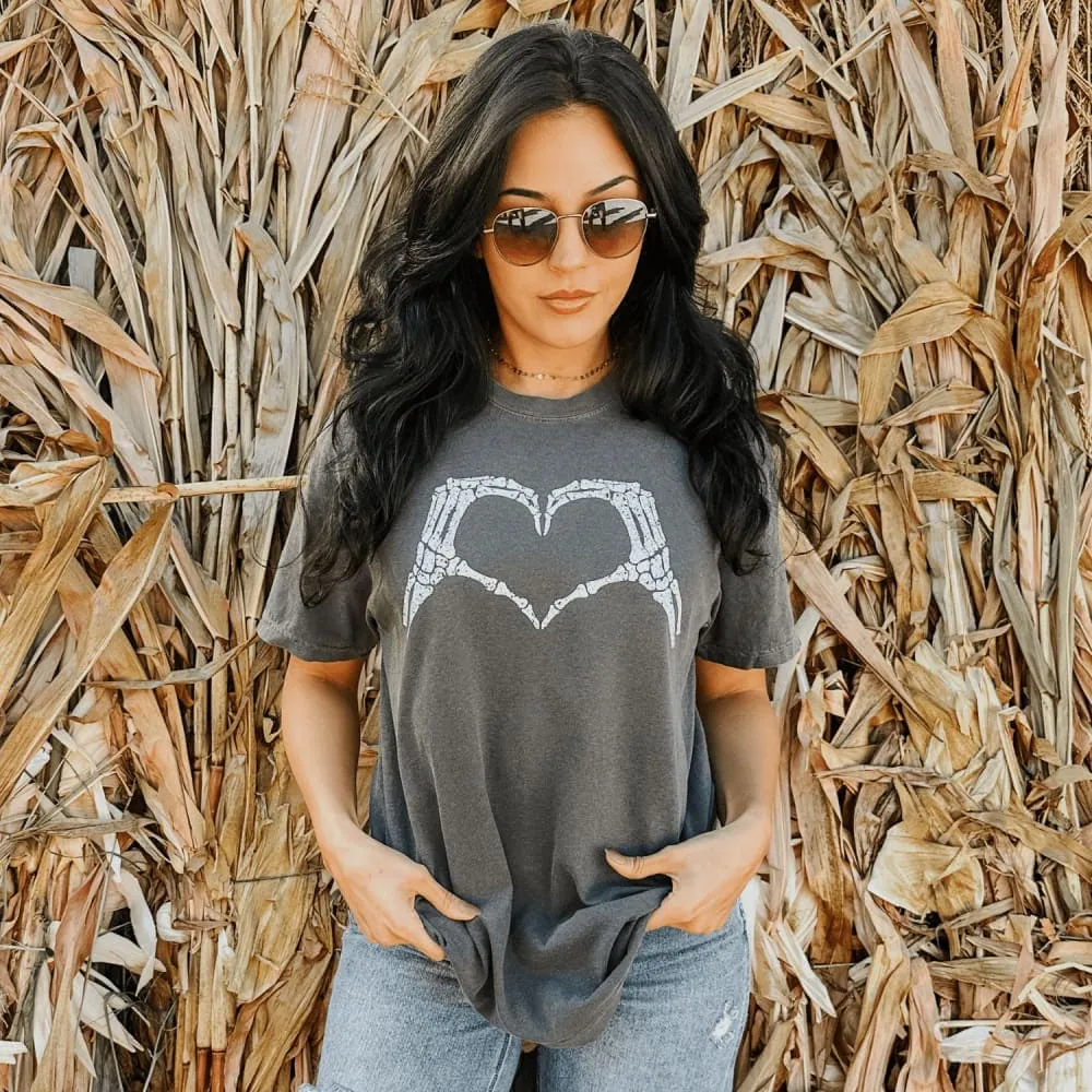 Skeleton Hands Tee Flattering Design
