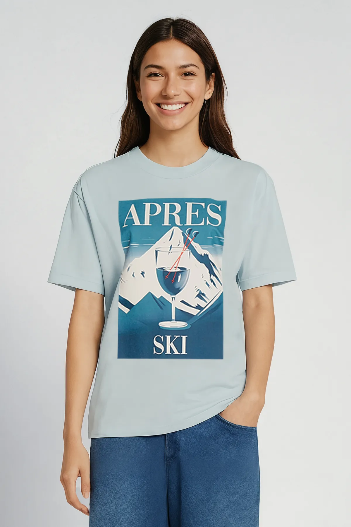 Apres Cocktail Ryan Tee | Baby Blue Sustainable Textile