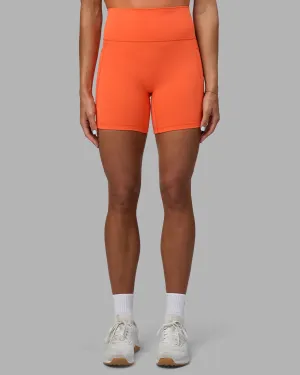 Fusion Ultra High-Rise 6" Short Pockets - Ultra Orange Soft Comfort Fit Functional Fit