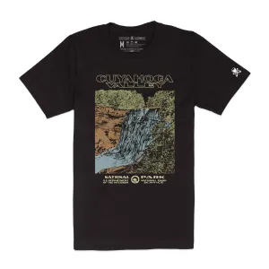 Relaxed Flex Cuyahoga Valley National Park / CVNP Waterfall - Mens/Unisex Crew T-Shirt
