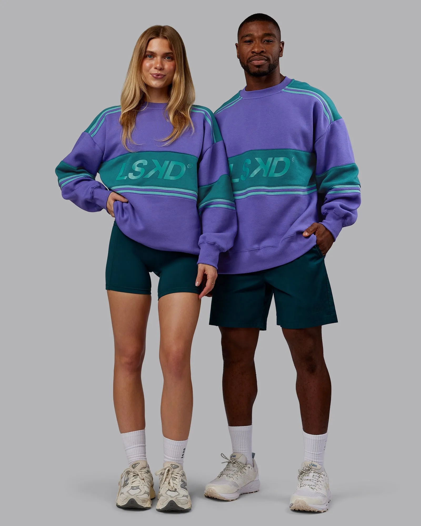 product personalization ideas A-Team Sweater Oversize - Royal Purple-Multi