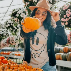 Soft Breathable Melting Smiley Tee