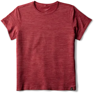 Women??s Luxe Short Sleeve (611 - Heather Earth Red) FadeResistantDye