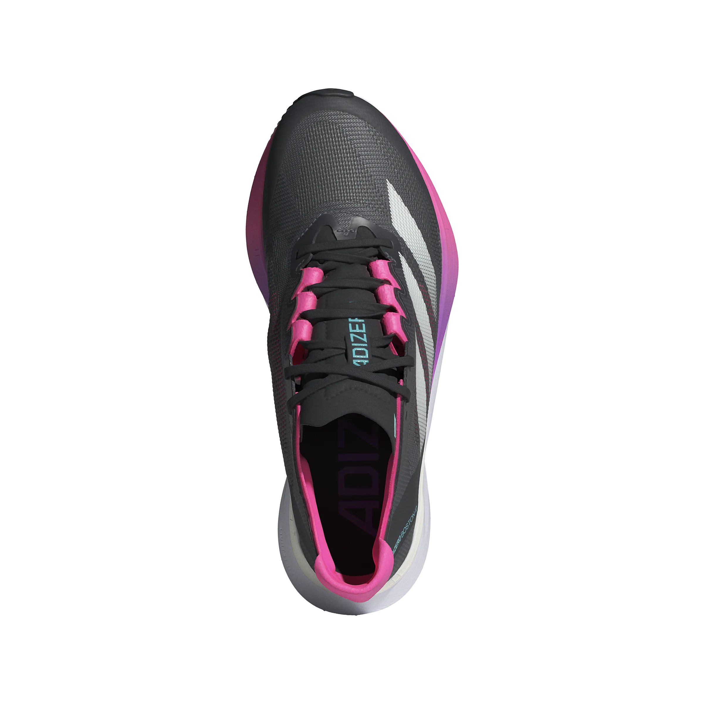 Group - running Adidas Adizero Boston 12 (Womens) - Grey Five/Crystal Jade/Lucid Pink