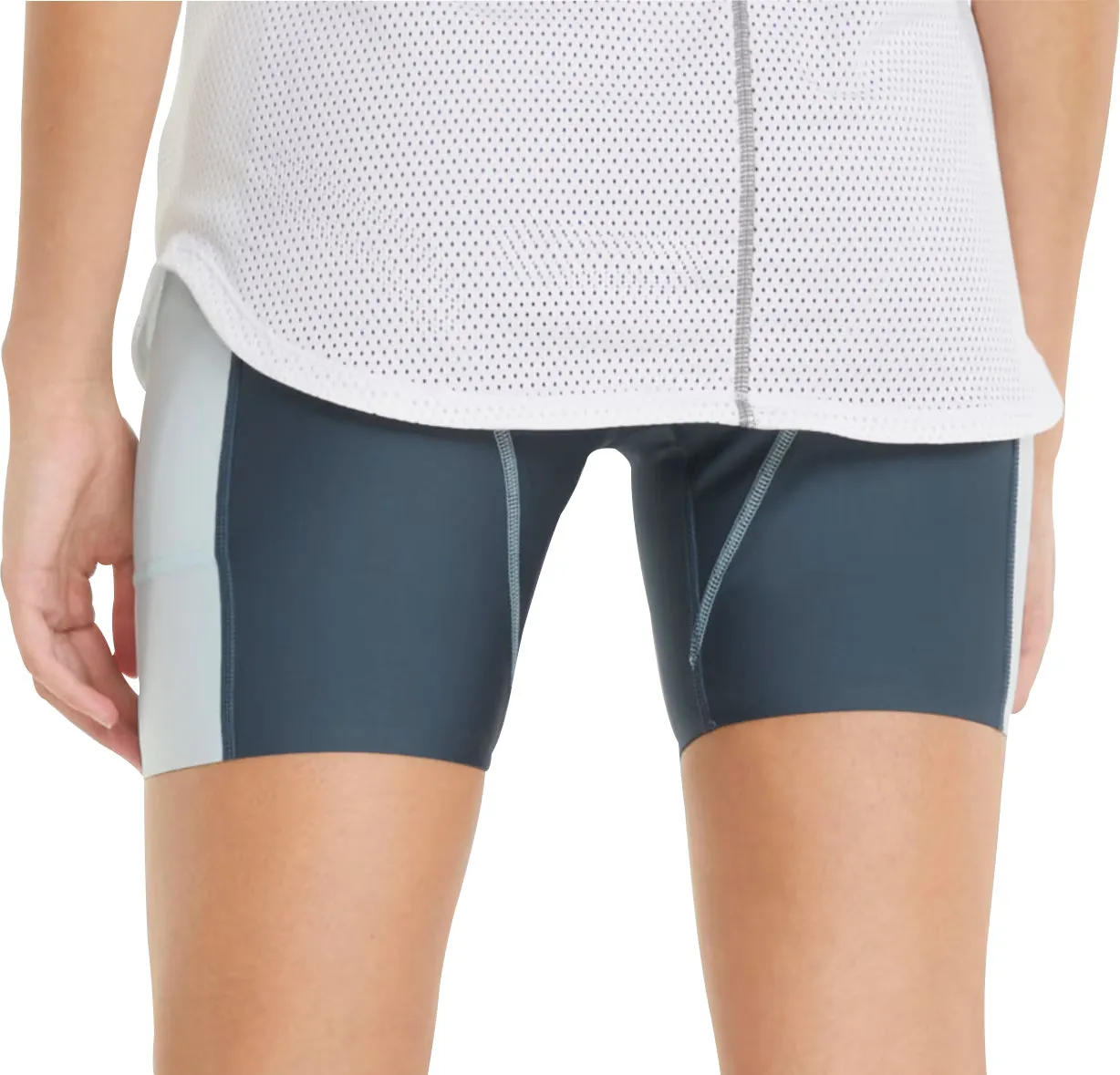 Puma Marathon 6 Inch Womens Short Running Tights - Blue men's fashion Linen shorts