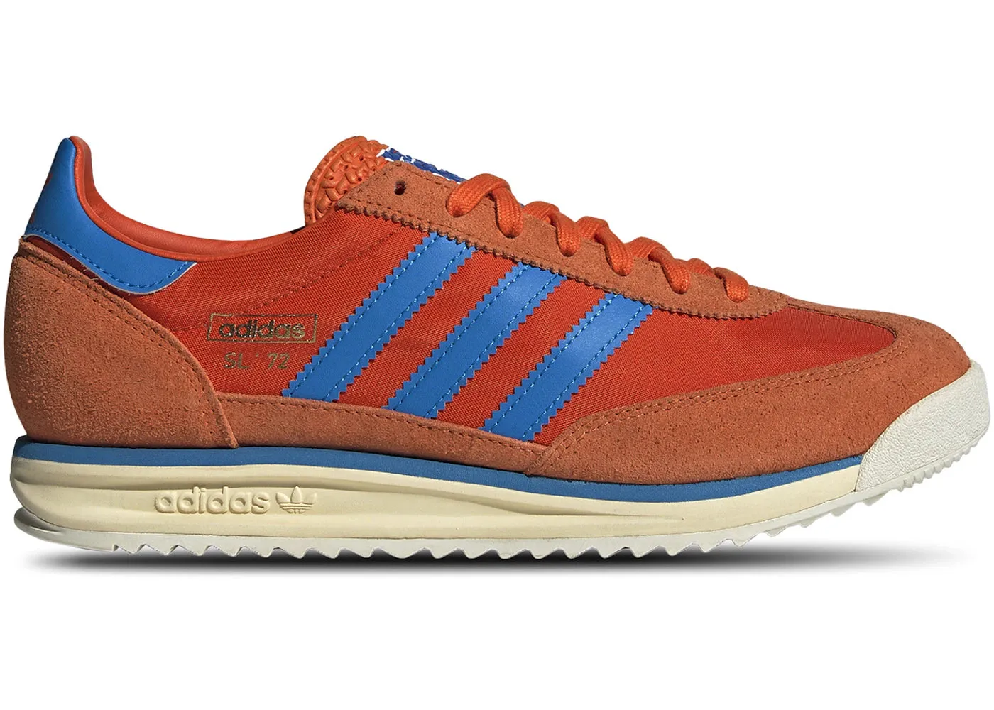 Adidas Sl 72 Rs Collegiate Orange Bright Blue Stain Resistant Rubber Toe Guard