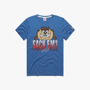 Casual Performance Active Wearable Looney Tunes Taz Sack Em' x Buffalo Bills