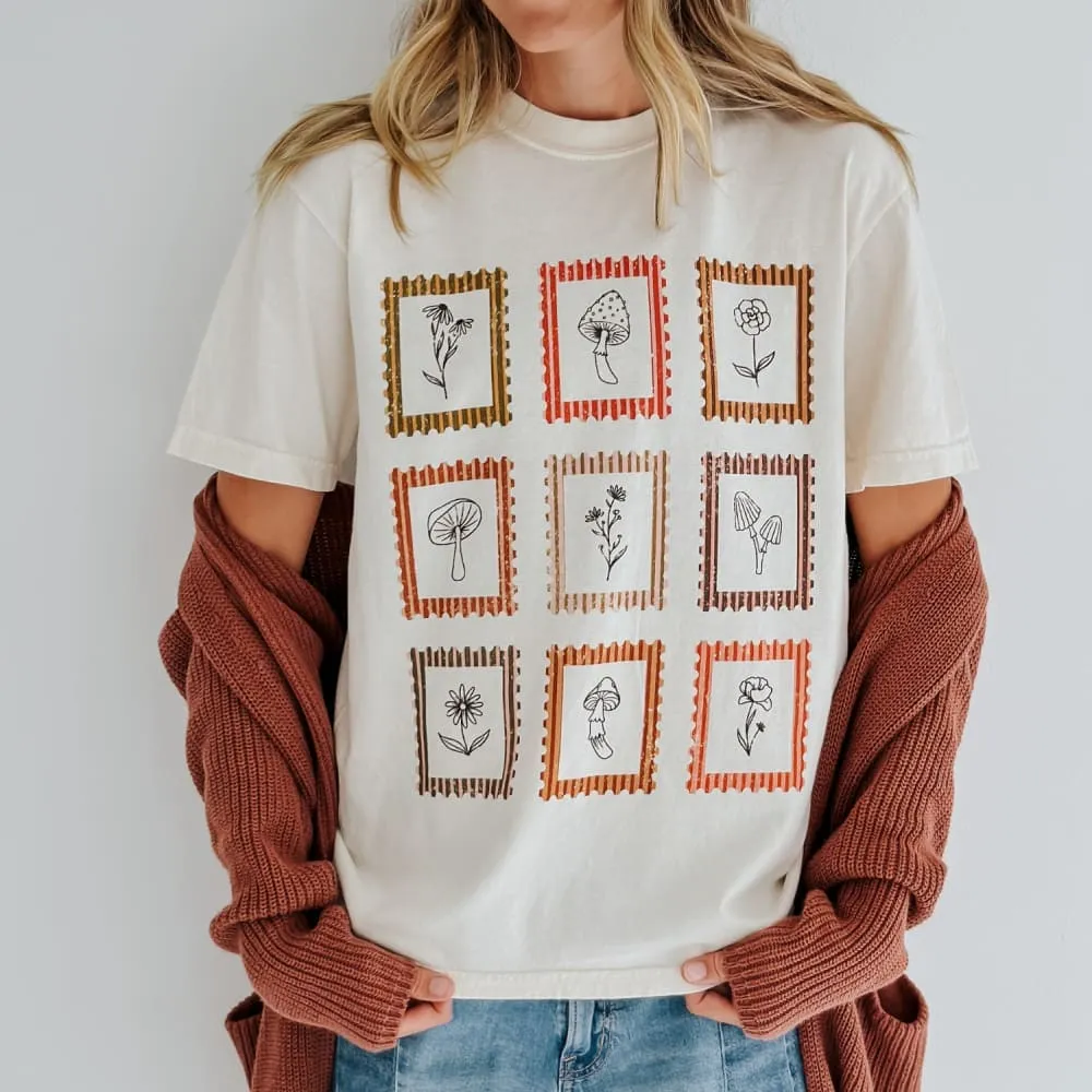 RibbedNeckBanding Comfortable Wear Mushroom Gallery Tee